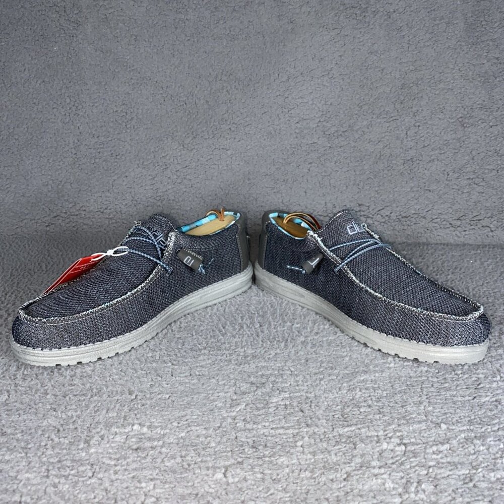 Hey Dude Men's Sz 9 Wally Stretch Sox Comfort Slip On Casual Shoes Gray - Picture 2 of 8